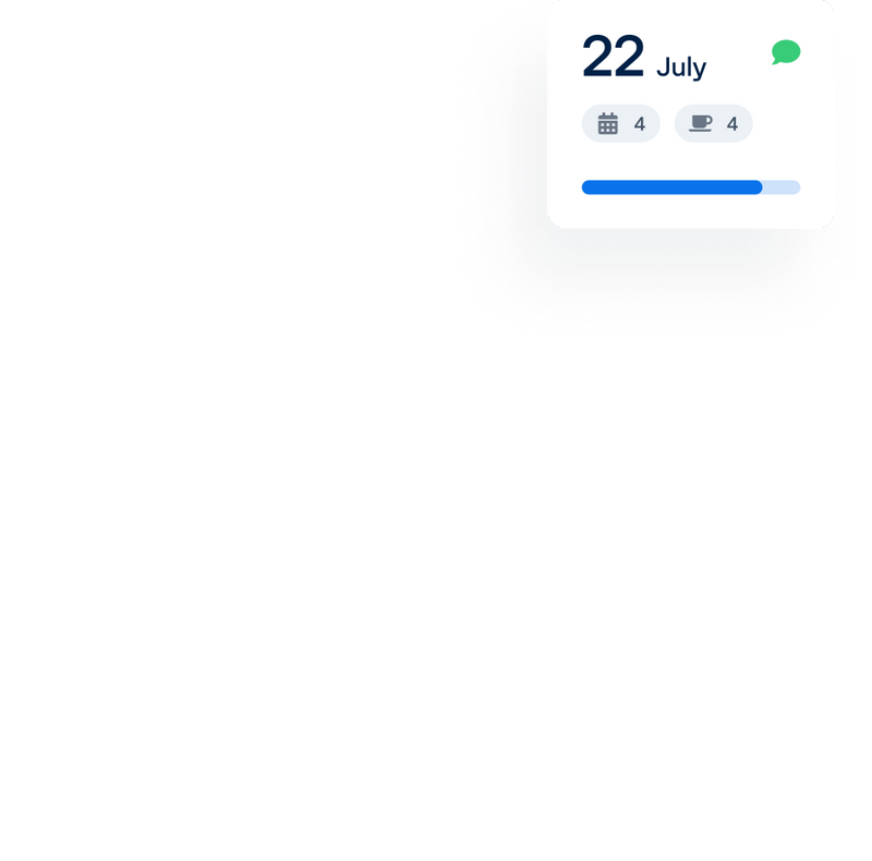 Graphic Of The Schedule In Smart Moving Software